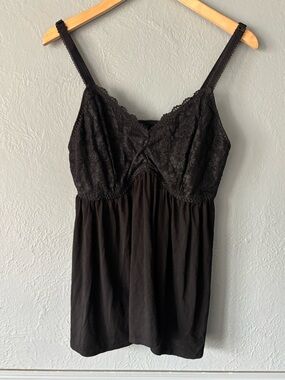 Torrid Black Lace Sleep Cami Top Adjustable Straps Size 2